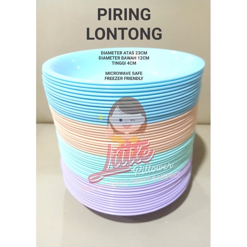 (ISI 1 lusin) PIRING LONTONG plastik super tebal/ mangkok saji/ piring pesta-2