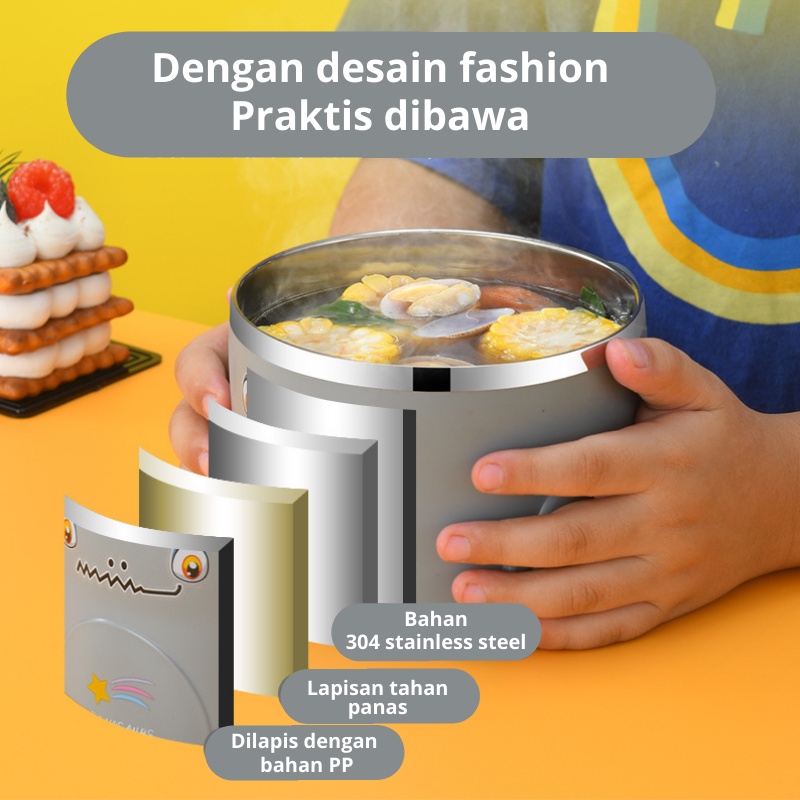 CEO Mangkuk / Gelas Anak Batita 600ml Alat Makan Balita Mpasi Karakter Dinosaurus Mug Mangkok Tahan Banting untuk baby bayi