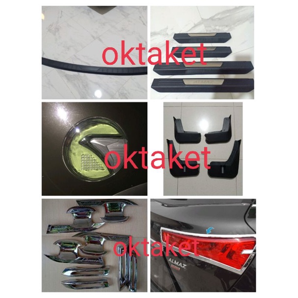 paket lengkap Almaz hitam chrome garnish outer handle tank mudguard sillplate