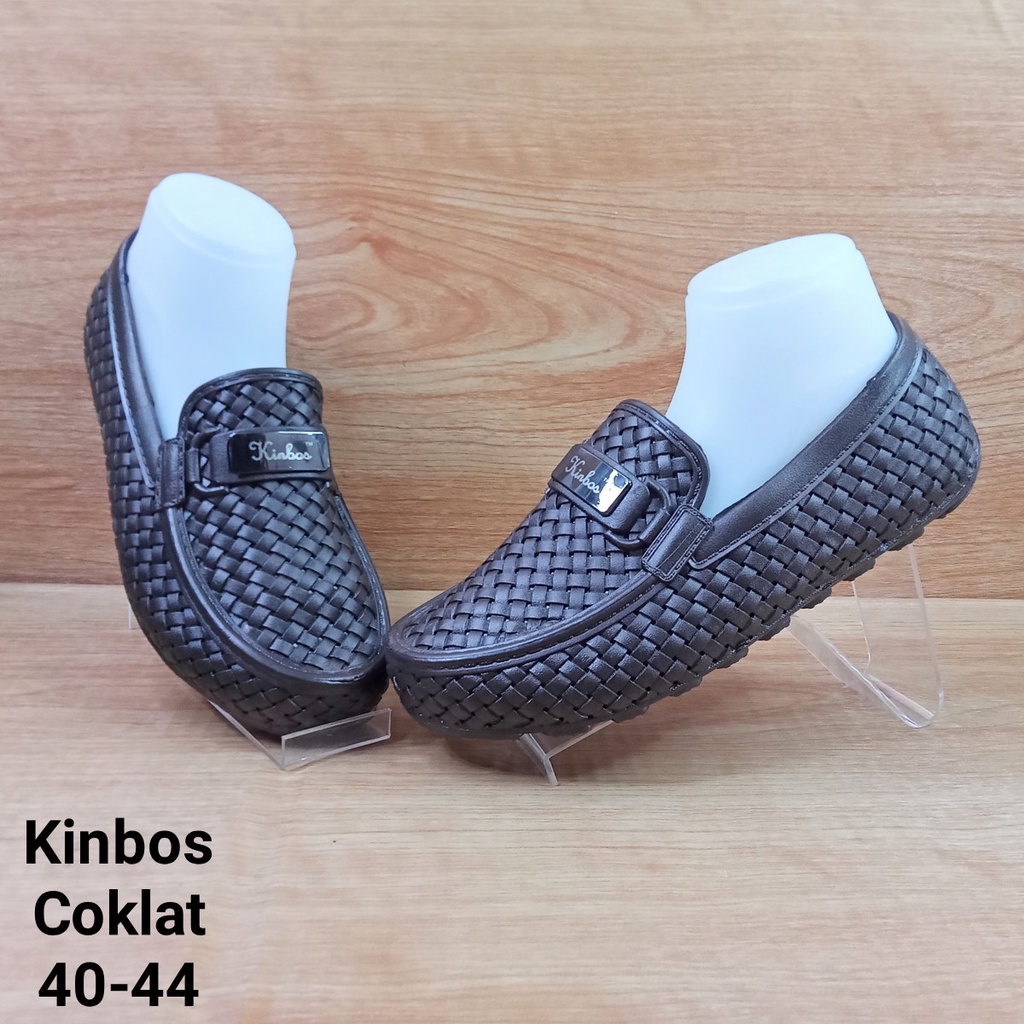 (COD) Sepatu Casual Anyam Karet Pria Kinbos M20