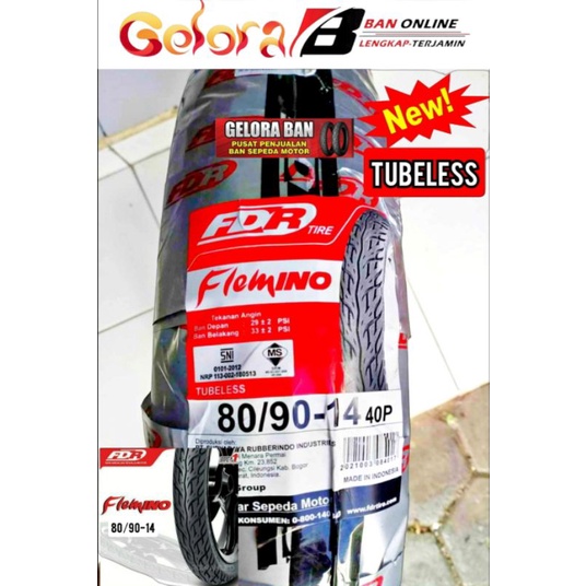 ban montor metic tubeles fdr flemino 80/90-14 ban honda beat vario mio fino xeon spacy spin ban ring