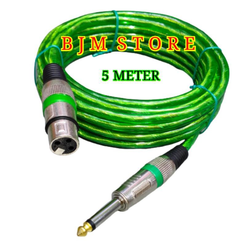 Kabel mic 5m  jack socket canon to akai mono 5 meter