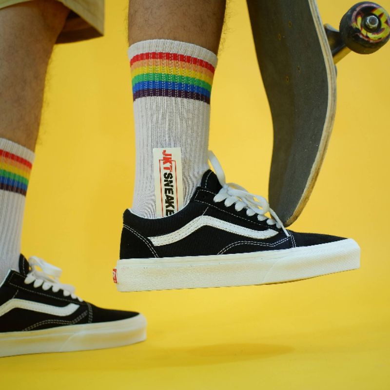 SEPATU VANS OLD SKOOL AUTHENTIC BLACK WHITE UKURAN DARI 36 - 43 COCOK BUAT KULIAH DAN KERJA