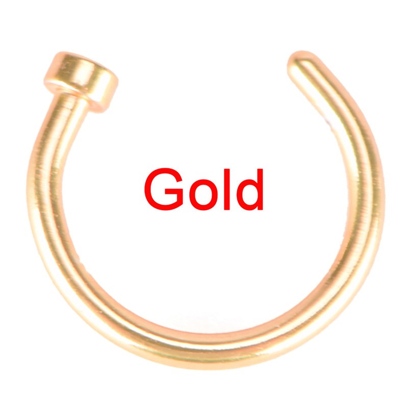 Hbid Glory Cincin Tindik Hidung Model Terbuka Bahan Surgical Steel Tipis Untuk Wanita