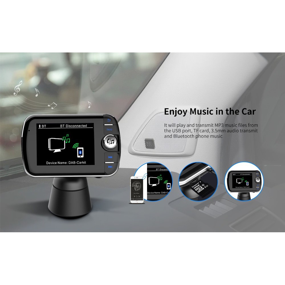 DAB004 - Digital Audio Broadcasting wth FM Transmitter and Car Charger - DAB+ &amp; USB Car Charger