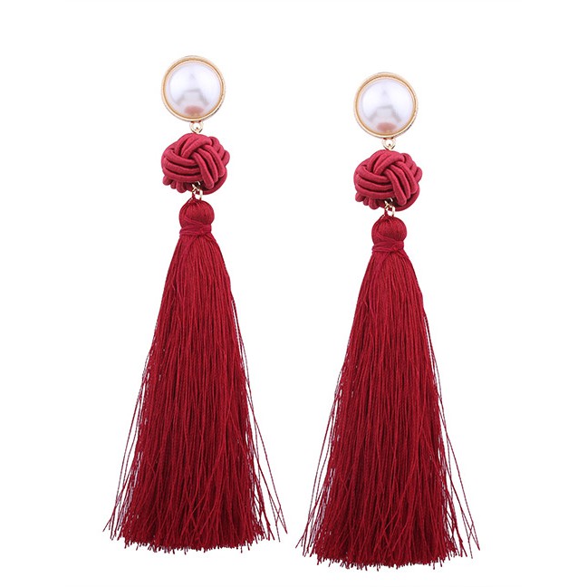 LRC Anting Tusuk Fashion Pearl Decorated E23583