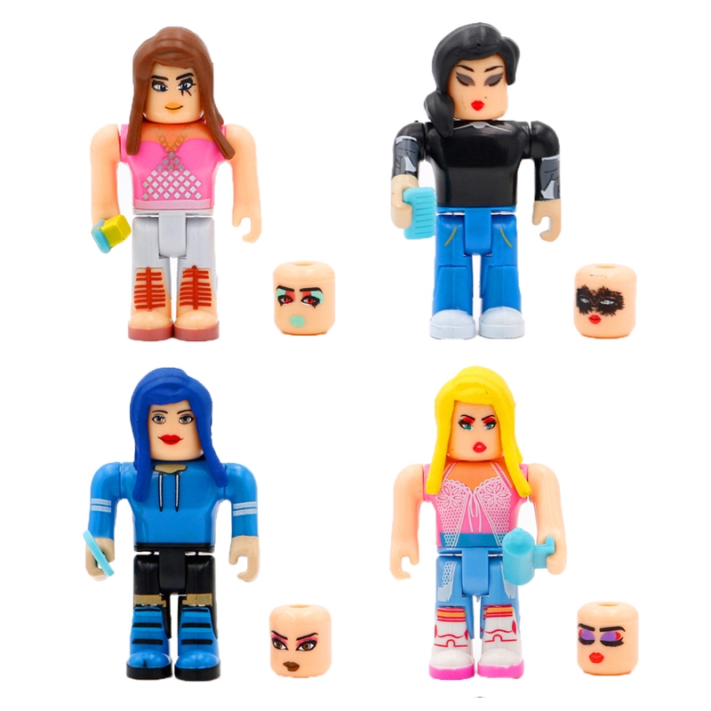 Roblox Game Character Accessory Roblox Action Figure 4 Pcs Cake Topper Doll Toys - barbie dolls roblox