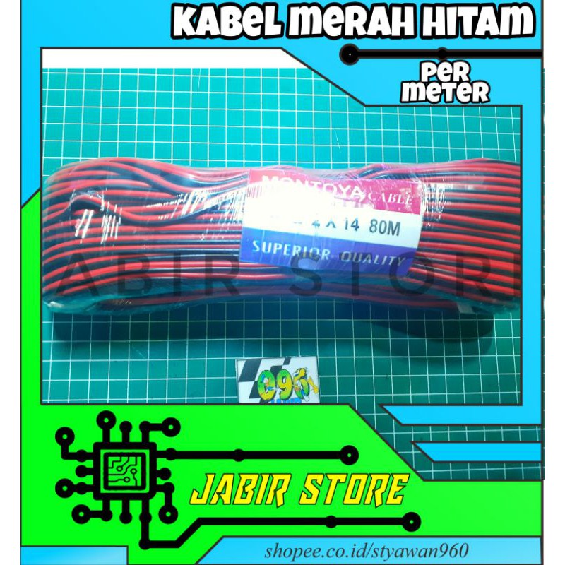 Kabel listrik Hitam Merah