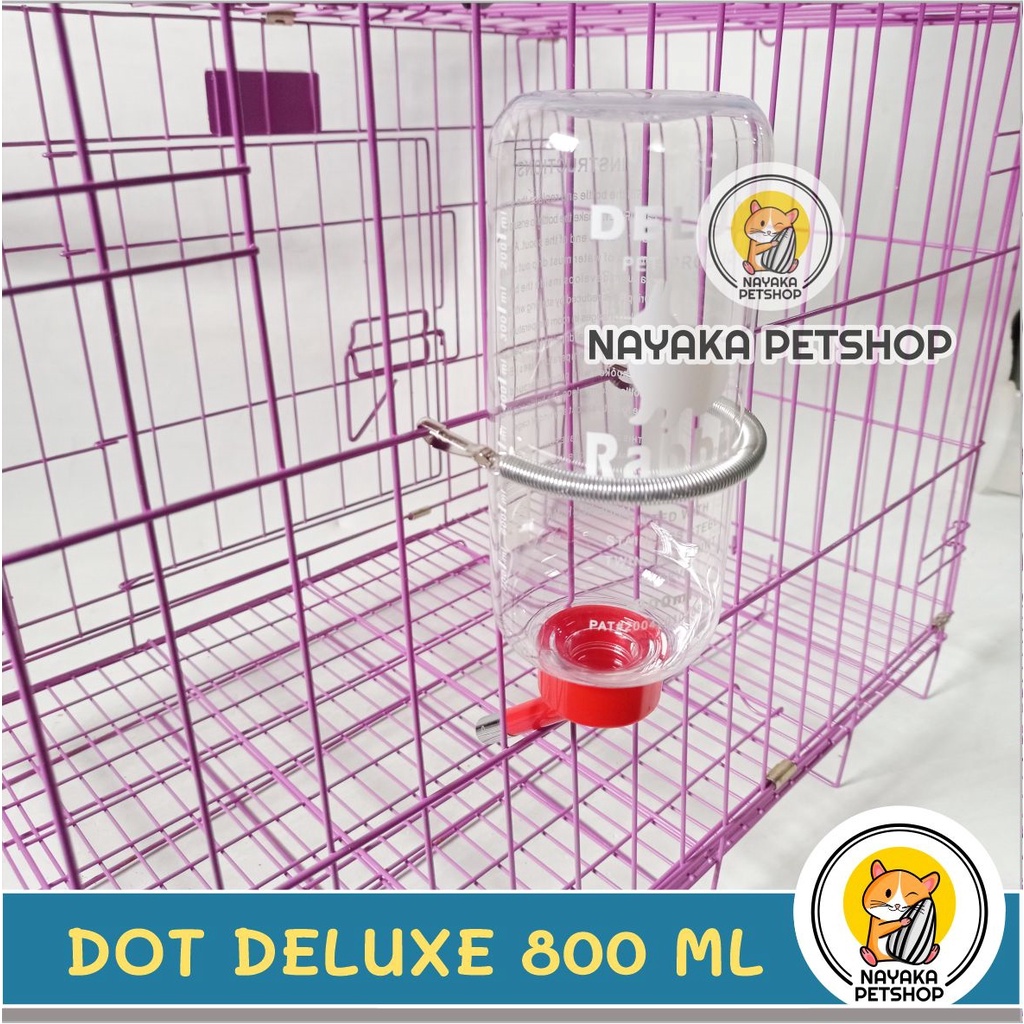 Dot Deluxe 800 ml Botol Minum Kelinci Wadah Air Kucing Tempat Minum Marmut Guinea Pig Musang