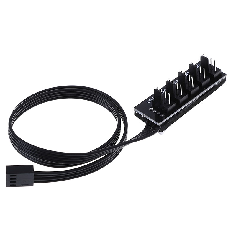 (Ele) Adaptor Splitter Kabel Power Kipas Pendingin Cpu 40cm 1 Ke 5 4-pin Molex Tx4 Pwm Warna Putih