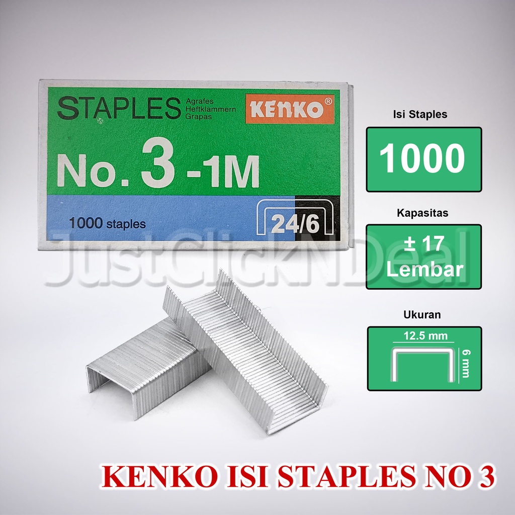 

Kenko Staples Refill No 3-1M Isi Stapler Kertas Besar