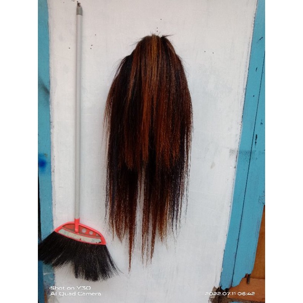 rambut barongan full poni ekor kuda