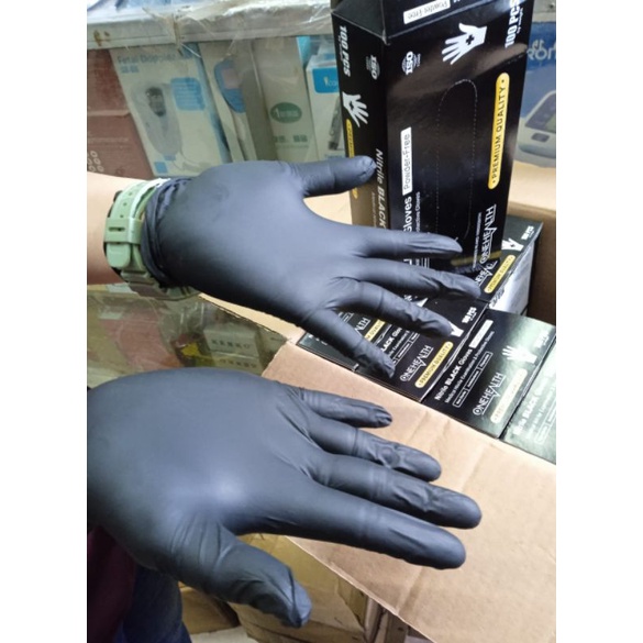 Eceran - Sarung Tangan Nitrile Hitam Onehealth