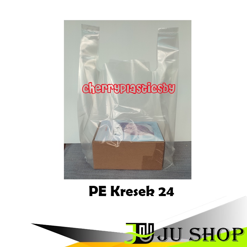 ECERAN PE 24 cm TEBAL 06 Kresek Dasar Kotak 20x5 cm Kotak Box Cake Dus Dos Tart Bening Transparan