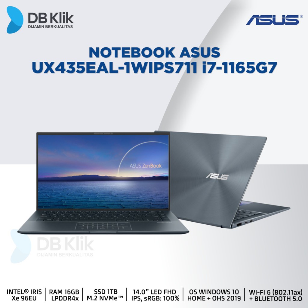 Notebook ASUS UX435EAL-1WIPS711 i7-1165G7 16GB 1TB SSD WIN10 + OHS 14&quot;