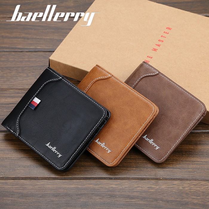 Dompet Pendek Lipat Kulit Pria Baellerry D1308