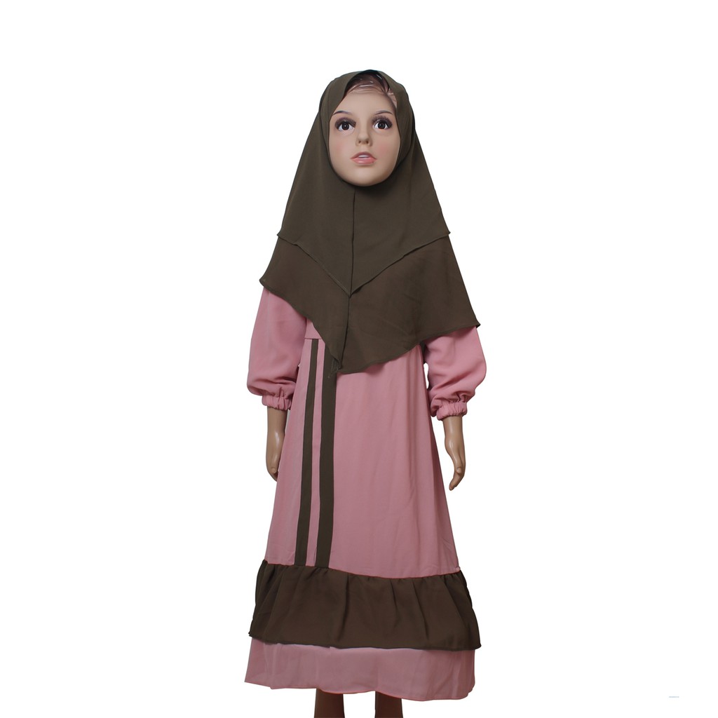 Hijab Risti/ Fashion Anak Muslim Terbaru/ Gamis Anak Murah/Baju Anak Dapat Hijab/ Baju Harian Anak