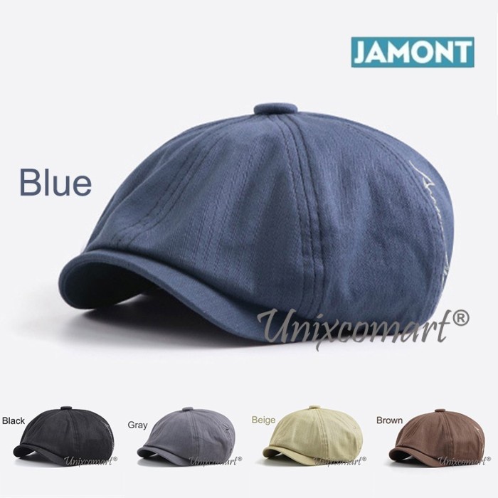 Topi Baret JAMONT BRITISH Style Beret Topi Dewasa Newsboy Flat Hat Pel