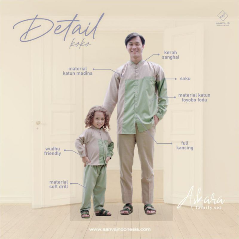 Famset Lebaran Askara Keluarga terbaru 2022 Aahva Open Po