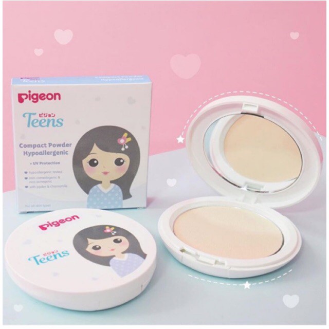 Pigeon Teens Compact Powder + UV Protection (BIRU)