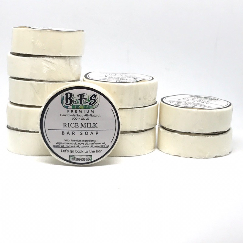 Sabun Shampoo bar RICE MILK VCO + Olive 20g / sabun batang & shampoo bar