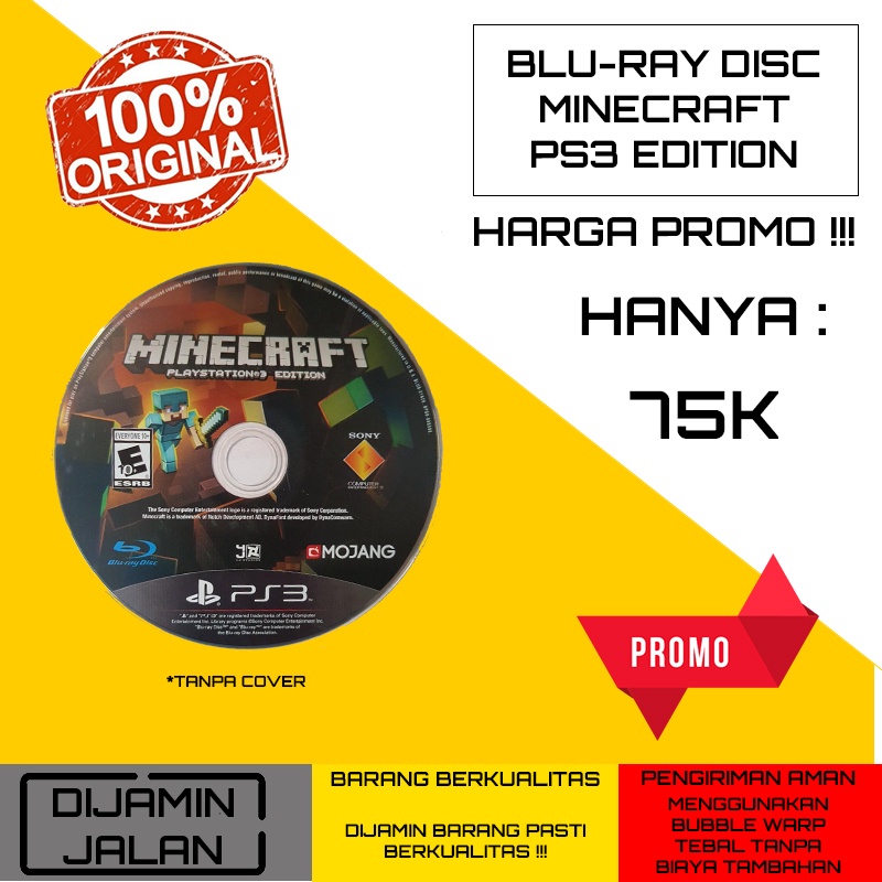 BD/CD/KASET PS3 MINECRAFT PLAYSTATION EDITION