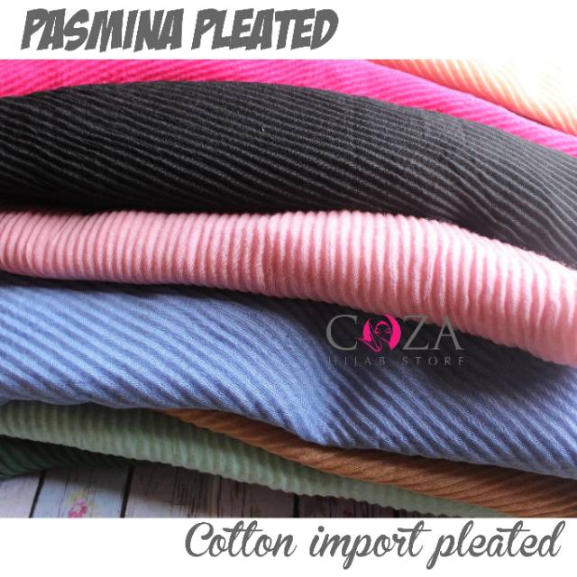 PASMINA PLEATED PLISKET / PASMINA PLISKET TERLARIS/ PASMINA ARABIAN/ PASMINA KEKINIAN /PASMINA MURAH / Coza Batik