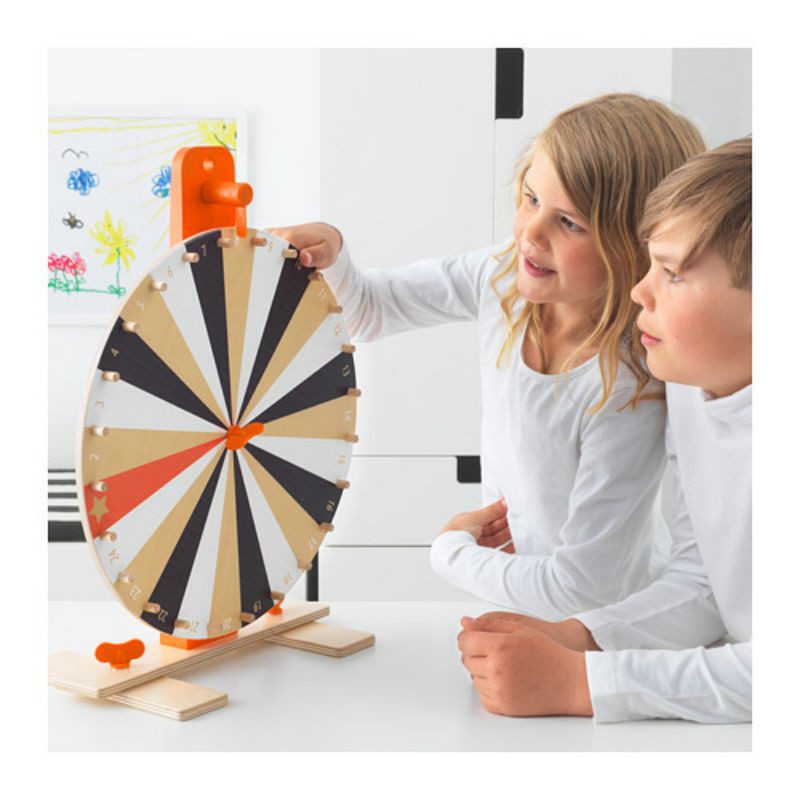 IKEAA LUSTIGTT Mainan Roda Keberuntungan Spin Wheel Fortune