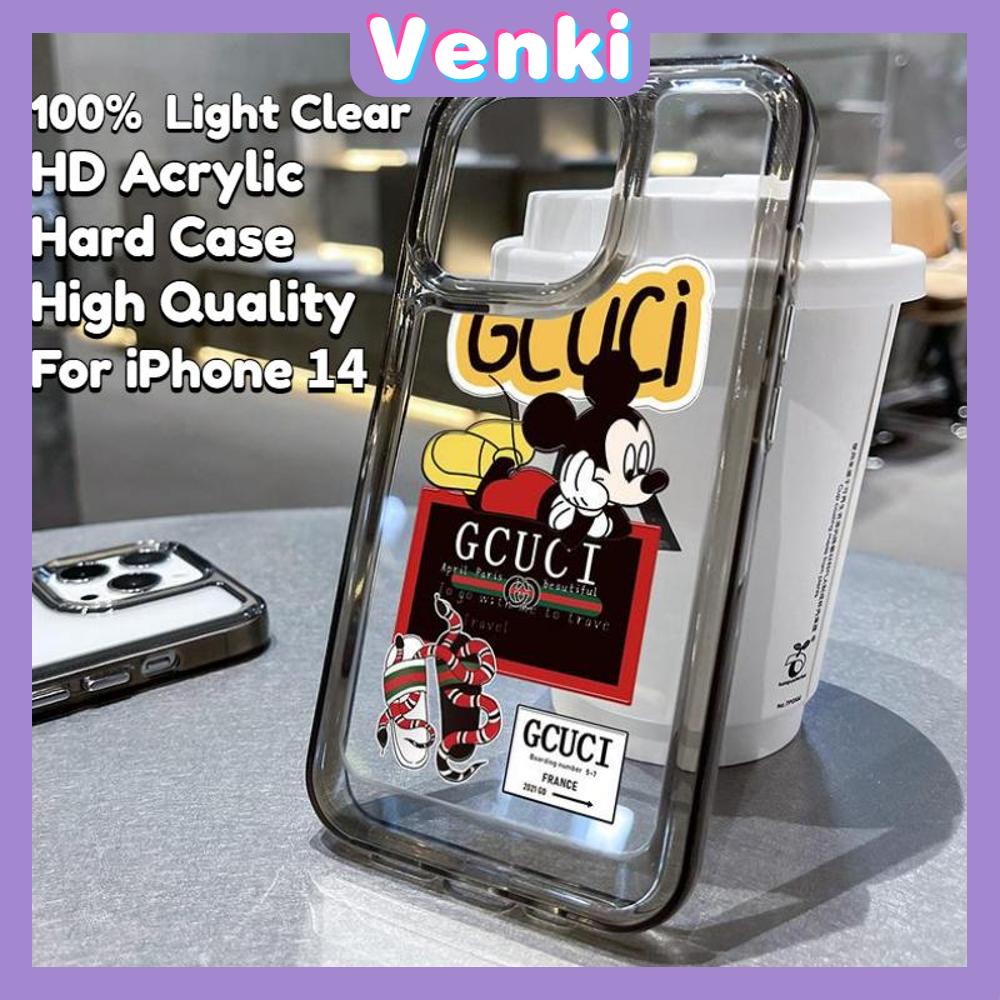 iPhone Case HD Acrylic Hard Case High Clear Metal Button Protection Camera Shockproof Cartoon Cute Compatible with iPhone 14 Pro Max 14 Plus 13 Pro Max 12 Pro Max 11 XR 7Plus