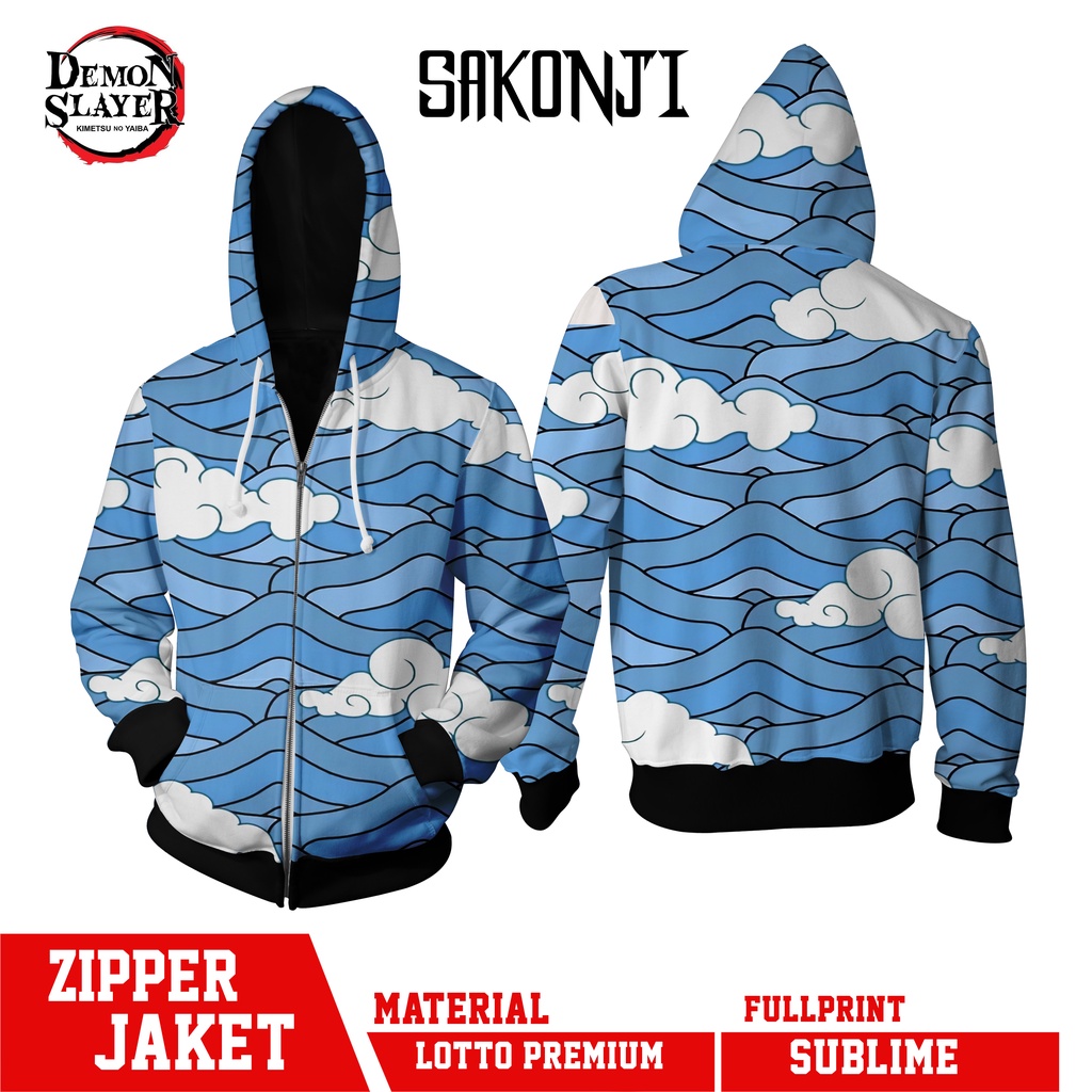 ZIPPER JACKET SAKONJI UROKODAKI DEMON SLAYER FULLPRINT
