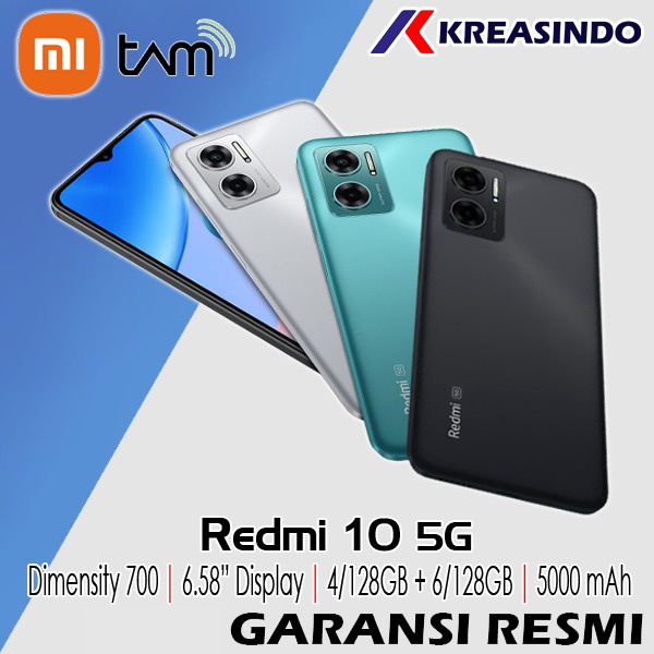 XIAOMI REDMI 10 5G 4/128 6/128 Ram 4GB 6GB Internal 6GB Garansi Resmi