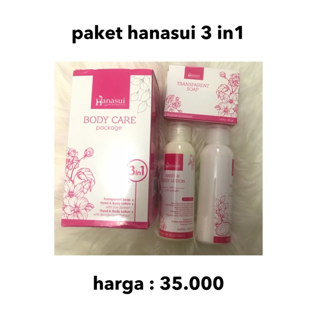 paket hanasui 3in1 // HANASUI BODY CARE // HANASUI CARE