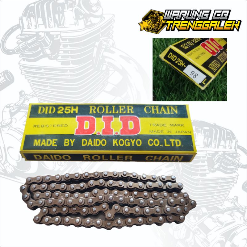 RANTAI KETENG KAMPRAT DID GL MAX SERIES PANJANG 98L GL100 SERIES PRO CDI PRO PLATINA