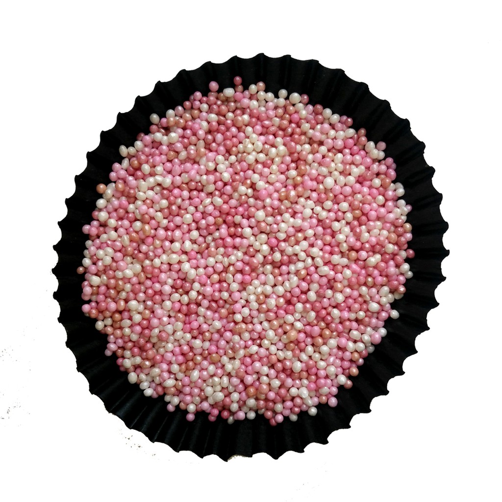 PINK GLIMER 50GR - PINK GLIME MINI SPRINKLES - SPIKEL HIASAN CAKE