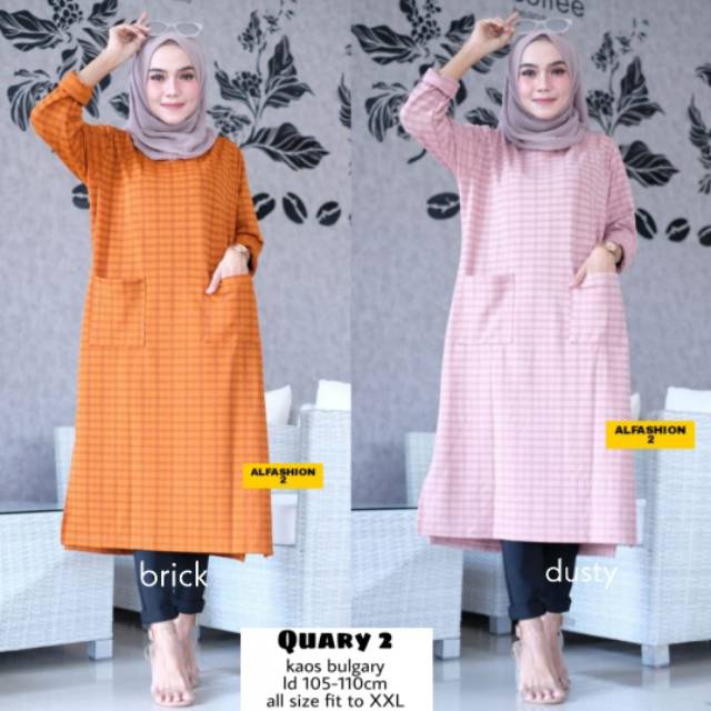 QUARY 2 ALFASHION 2 TUNIK  KAOS  TUNIK  KEKINIAN  