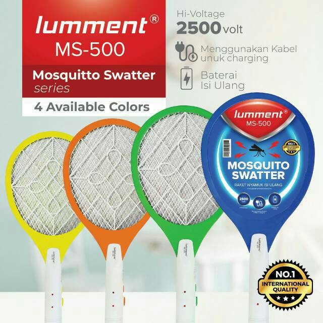 Raket nyamuk lumment 505 raket nyamuk swatter charge cas charger usb micro usb plus senter MS 500 505