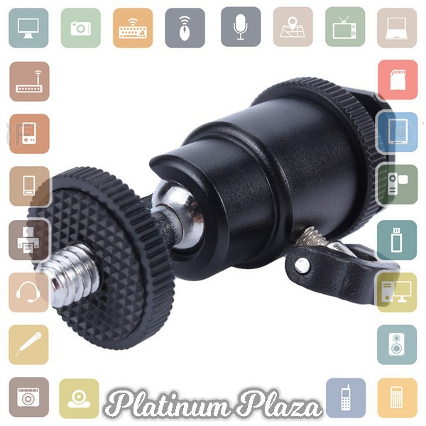 Ball Head Kamera Hot Shoe 1/4 - Black`EA6Z5J-