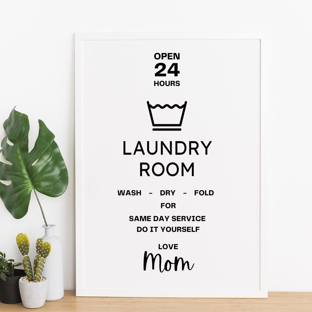 Hiasan Dinding Laundry Room Wall Decor Tulisan Laundry Aesthetic Minimalis