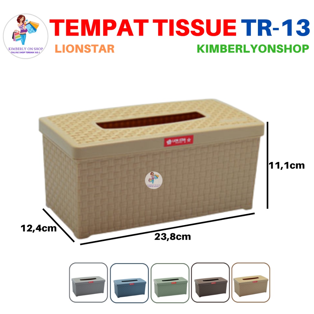 Tempat Tissue Kotak Tisu Plastik Rato Large TR 13 Lion Star