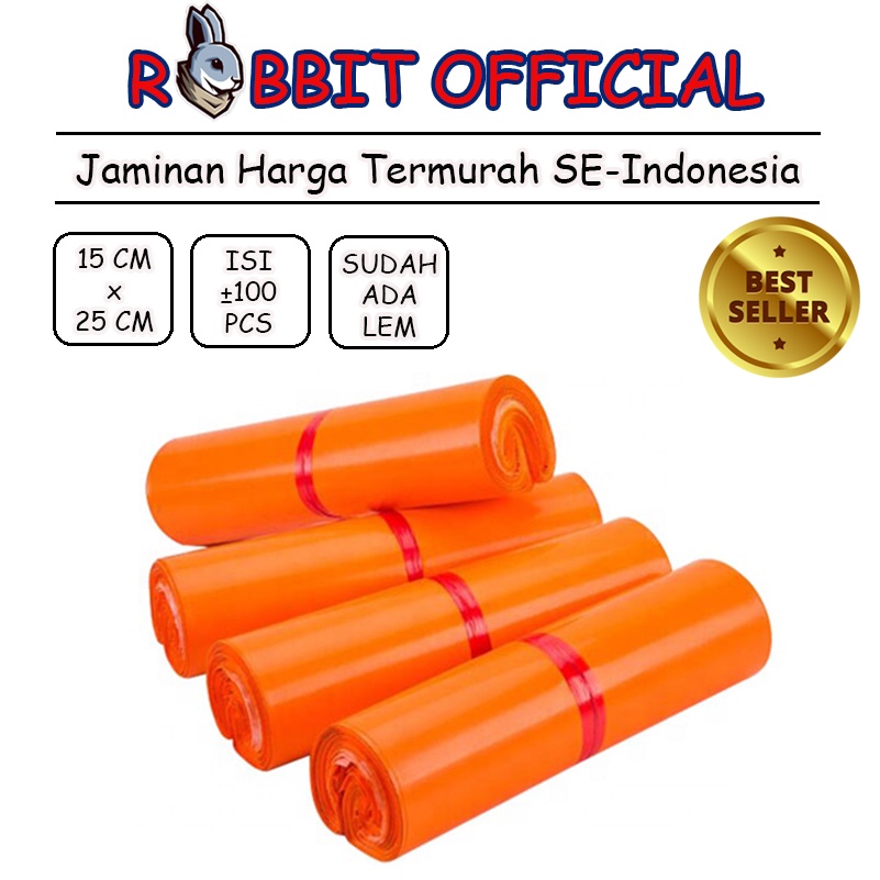 

PLASTIK POLYMAILER ORANYE / OREN / ORANGE - [15x25] 100 PCS Polymailer Oranye Premium Glossy