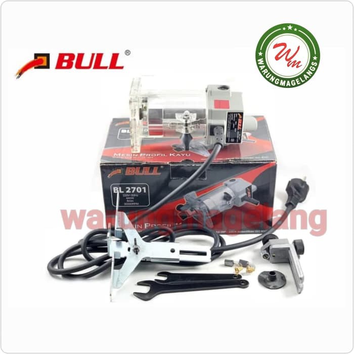 Mesin Trimmer Router Profil Kayu Bl2701 Bull
