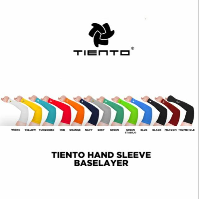 Manset tangan TIENTO hand sleeve sport arm sock kaos tangan baselayer lengan olahraga lari sepeda