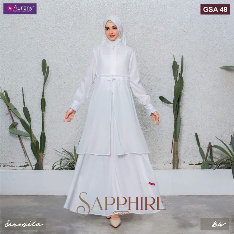 GAMIS GSA 48 • SAPPHIRE SERIES • GAMIS PUTIH • GAMIS HITAM • AURANY