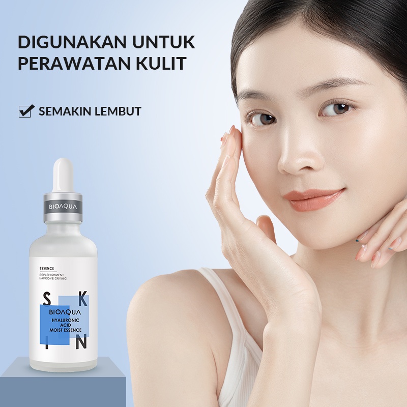 BioAqua Bio Aqua Hyaluronic Acid Moist Essence 30ml 50ml Hydrating Serum untuk jenis kulit kering dan kulit berminyak