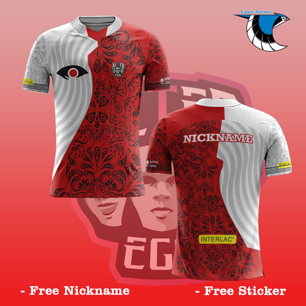 JERSEY BAJU KAOS ALTER EGO M2 GAME MOBILE LEGENDS ML FREEFIRE FF PUBG OAV (FREENICKNAME)