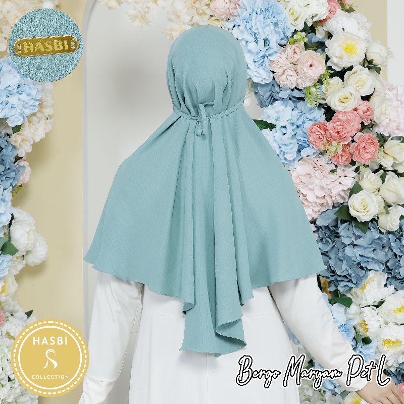 HIJAB BERGO MARYAM PET CRINGKLE SIZE L TALI