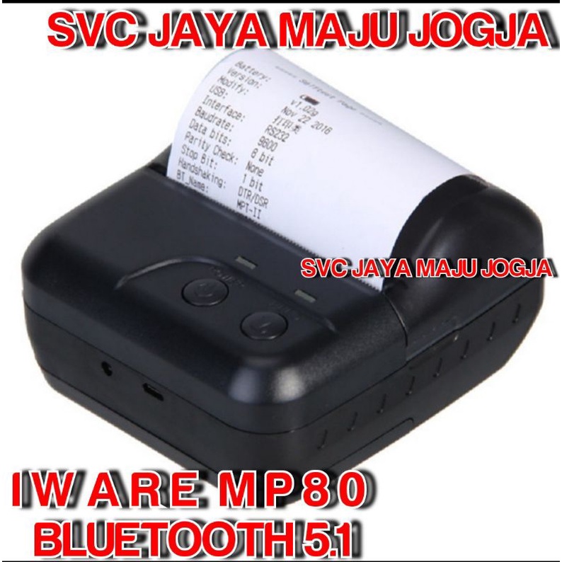 IWARE  C80 MPO - BLUETOOTH 4.2  USB - SPEED  90 MM/S - 2.600 mAh  7.4V  ||  MINI PRINTER KASIR THERM