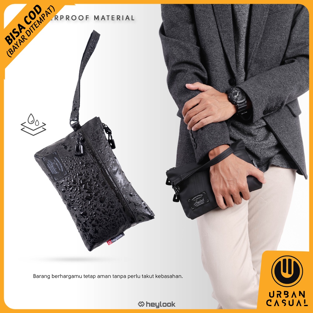 Clutch Bag Tas Tangan Pria Waterproof Pouch Bag Cowok Cewek Casual Trendy Tas Tangan Tenteng Genggam Premium