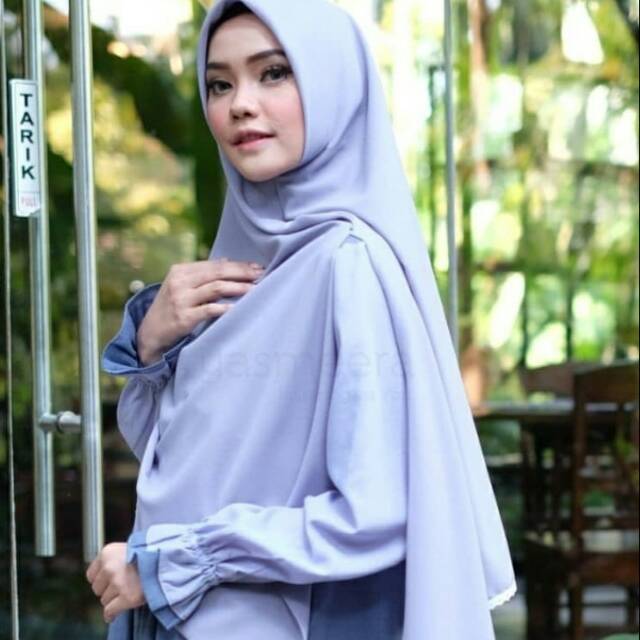 HIJAB JILBAB INSTAN SEGIEMPAT RENDA CANTIK