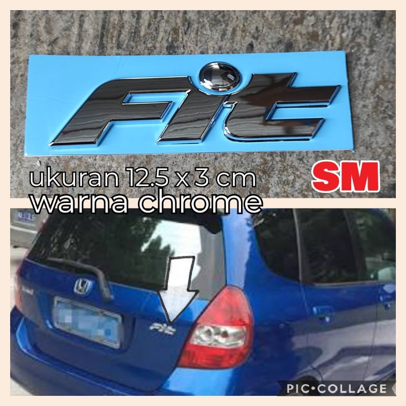 emblem tulisan FIT emblem honda jazz GD3 versi jdm